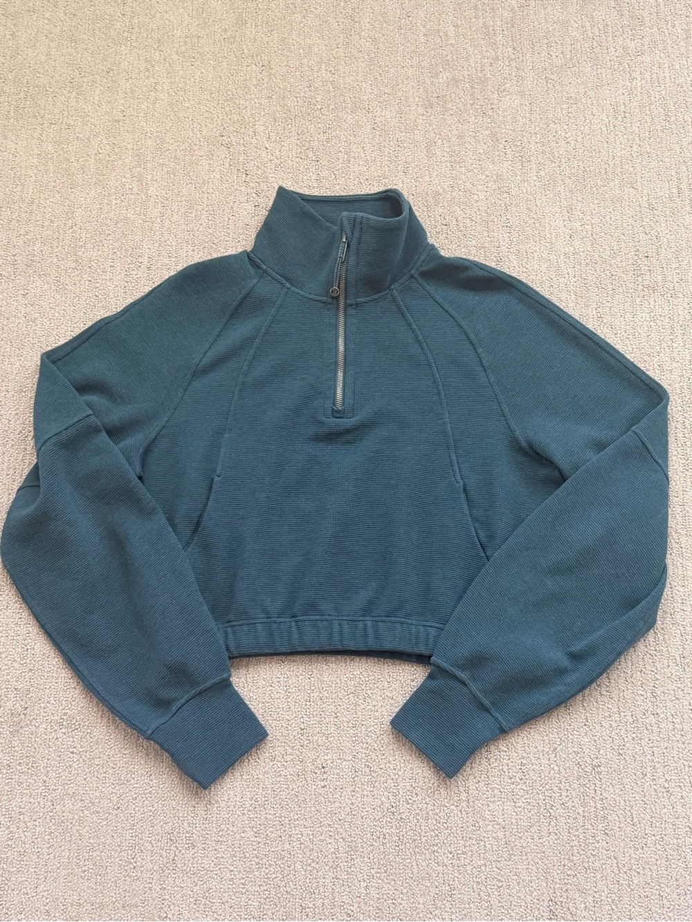 Women’s Lululemon Scuba Cropped Half-Zip Waffle - Picture 2 of 5